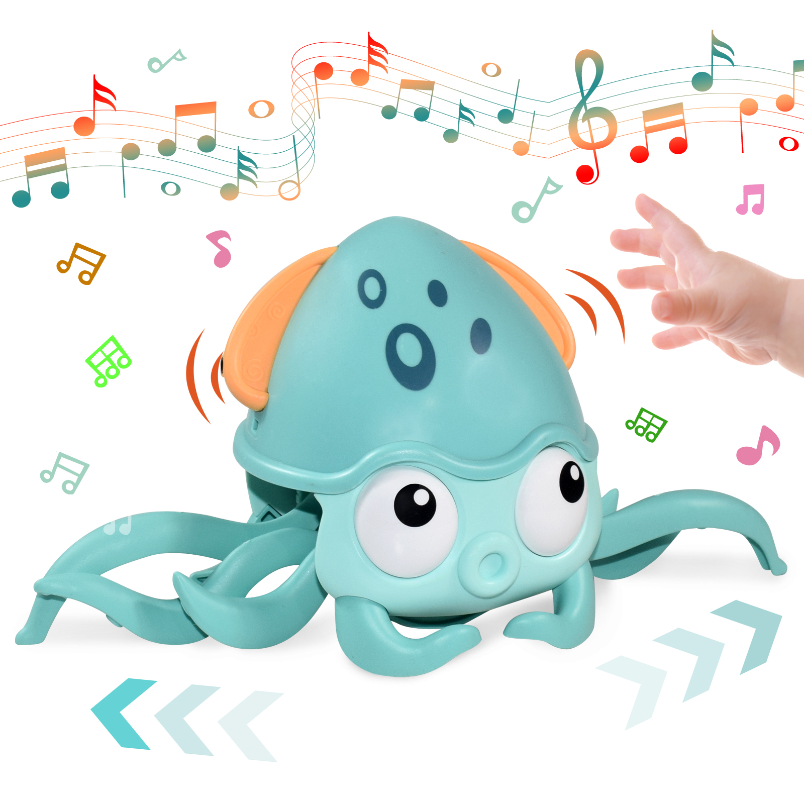 Kids Induction Escape Crab Octopus Crawling Toy Baby Electronic Pets Musical Toys Educational Toddler Moving Toy