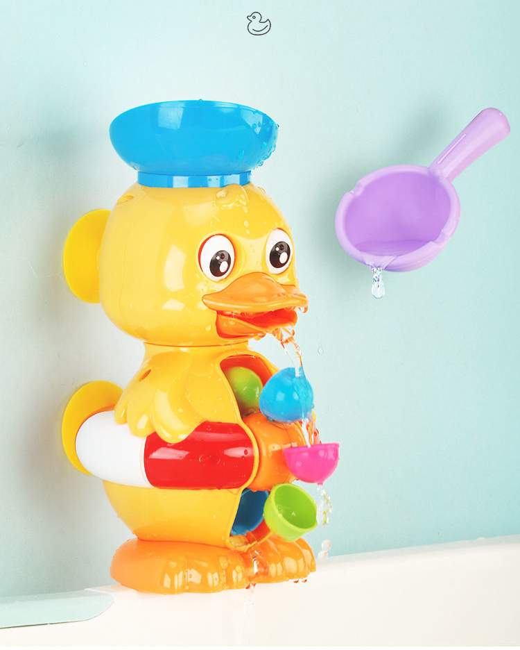 Kids Shower Bath Toys Cute Yellow Duck Waterwheel Elephant Toys Baby Faucet Bathing Water Spray Tool Dabbling Toy Baby Toys